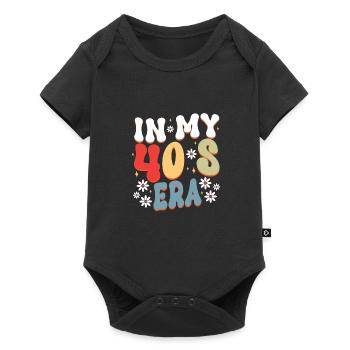 40th birthday in my 40s era - Baby Premium short-sleeve bodysuit - black - Front