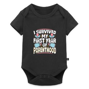 Education - surviving the first year of parenthood - Baby Premium short-sleeve bodysuit - black - Front