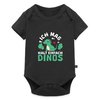 Triceratops T-Rex Velociraptor J’aime tout simplement les dinos - Body à manches courtes Premium Bébé - noir - Devant