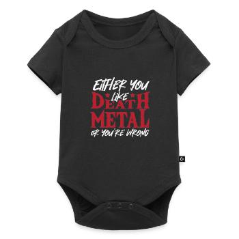 Heavy metal rock music band Death Metal - Baby Premium short-sleeve bodysuit - black - Front