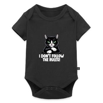 Drôle de chat noir maléfique briseur de règles - Body à manches courtes Premium Bébé - noir - Devant