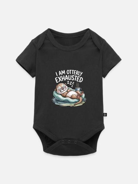 Komisch, ich bin schrecklich erschöpft - Baby Premium Kurzarmbody - Schwarz
