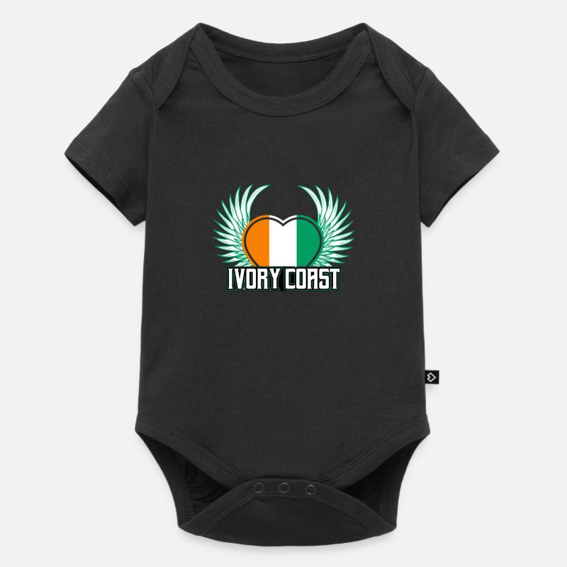 Elfenbeinküste - Baby Premium Kurzarmbody - Schwarz