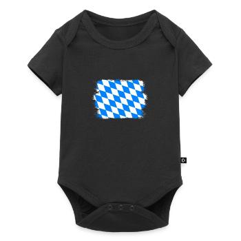Bavaria Flag Used Look Bavarian Flag Vintage - Baby Premium short-sleeve bodysuit - black - Front