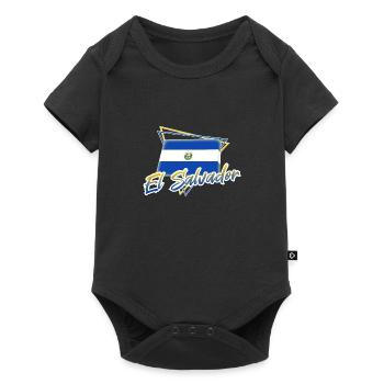 El Salvador - Baby Premium Kurzarmbody - Schwarz - Vorne