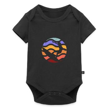 Surf Plage Surf Surf Été Amoureux de la mer - Body à manches courtes Premium Bébé - noir - Devant