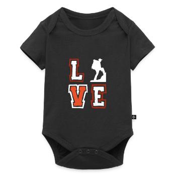 Liebe Wandern Wanderer Camper Natur Wanderer Liebh - Baby Premium Kurzarmbody - Schwarz - Vorne