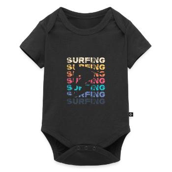 Surf Surfer Planche de surf Amateurs de surf Vacances à la plage - Body à manches courtes Premium Bébé - noir - Devant