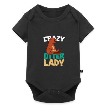 Drôle de loutre mignon animal loutre de mer amusant Liebh - Body à manches courtes Premium Bébé - noir - Devant