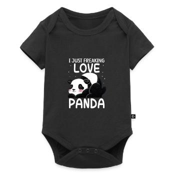 I Just Freaking Love Panda - Gift Idea - Baby Premium short-sleeve bodysuit - black - Front