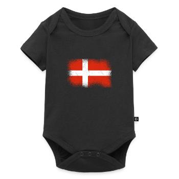 Denmark Flag Scandinavia Danish Flag Travel - Baby Premium short-sleeve bodysuit - black - Front
