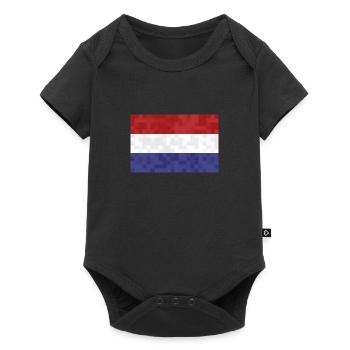 Pays-Bas Drapeau Hollande Drapeau néerlandais - Body à manches courtes Premium Bébé - noir - Devant