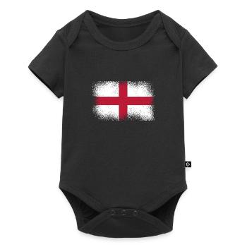 England Flag Vintage English Flag Used Look - Baby Premium short-sleeve bodysuit - black - Front
