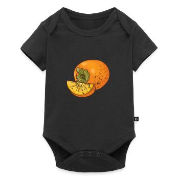 Fruits Kaki Style Vintage Grunge Rétro - Body à manches courtes Premium Bébé - noir - Devant