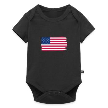 USA Flag America Flag Stars & Stripes Patriot - Body à manches courtes Premium Bébé - noir - Devant