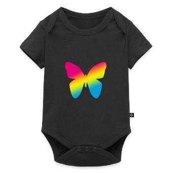 Colorful Butterfly LGBT Logo - Baby Premium short-sleeve bodysuit - black - Front