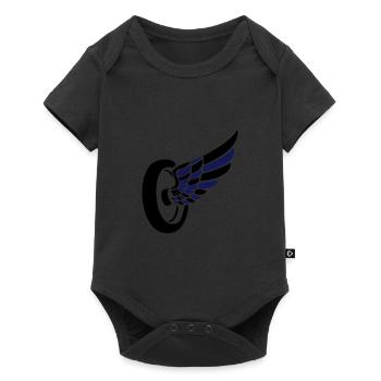 wheel wing - Baby Premium short-sleeve bodysuit - black - Front