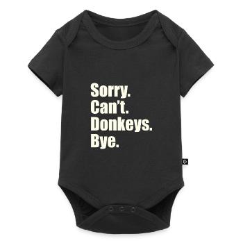 Donkey - Baby Premium short-sleeve bodysuit - black - Front