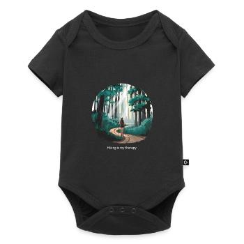 Hiking is My Therapy – Nature & Forest - Baby Premium short-sleeve bodysuit - black - Front