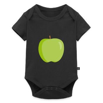 Apple green fruit healthy gift idea - Baby Premium short-sleeve bodysuit - black - Front