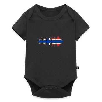Drapeau de la Norvège Scandinavie Drapeau norvégien - Body à manches courtes Premium Bébé - noir - Devant