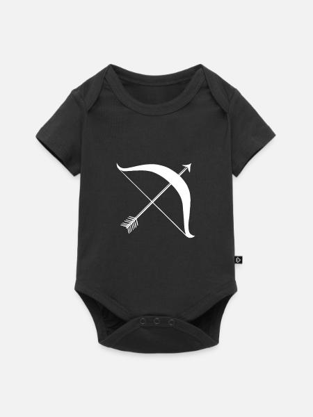 Bogen Schütze Sternzeichen - Baby Premium Kurzarmbody - Schwarz