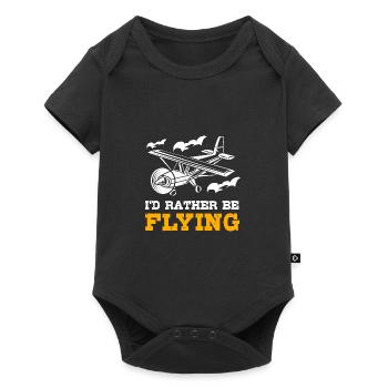 Pilot Airplane - Baby Premium short-sleeve bodysuit - black - Front
