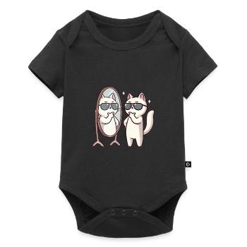 Confident Cat with Sunglasses Design - Baby Premium short-sleeve bodysuit - black - Front