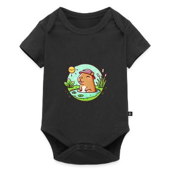 Chill Capybara in the Sun Illustration - Baby Premium short-sleeve bodysuit - black - Front