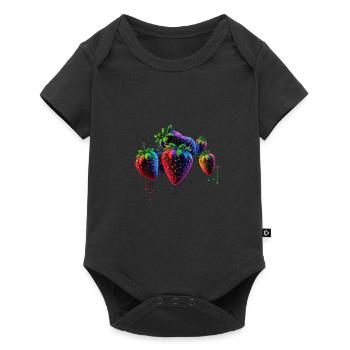 BEAUTIFUL STRAWBERRIES - Baby Premium short-sleeve bodysuit - black - Front