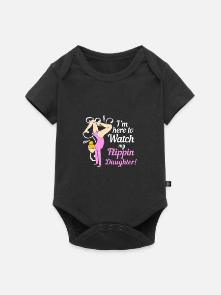 Gymnastik - Baby Premium Kurzarmbody - Schwarz