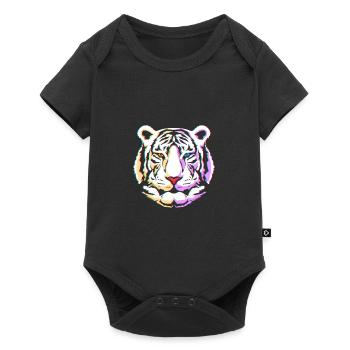 Tigre blanc - Body à manches courtes Premium Bébé - noir - Devant