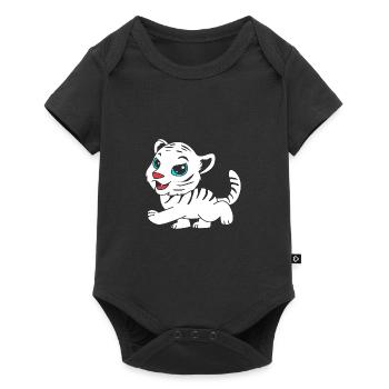 Tigre blanc - Body à manches courtes Premium Bébé - noir - Devant