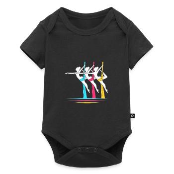 Yoga aérien Air Yoga - Body à manches courtes Premium Bébé - noir - Devant