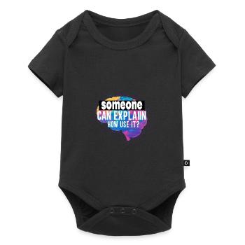 Someone Can Explain How Use It - Baby Premium Kurzarmbody - Schwarz - Vorne
