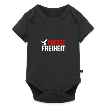Pressefreiheit - Baby Premium Kurzarmbody - Schwarz - Vorne