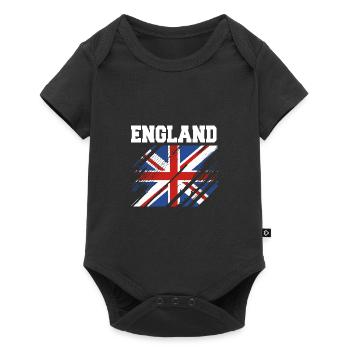 England Englisch - Baby Premium Kurzarmbody - Schwarz - Vorne