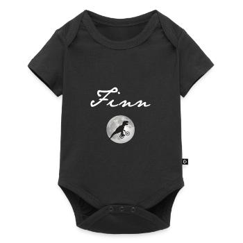 FINN - Beau prénom de garçon avec dinosaure - Body à manches courtes Premium Bébé - noir - Devant