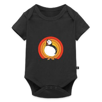 Papageientaucher Puffin - Baby Premium Kurzarmbody - Schwarz - Vorne