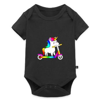 Scooter Roller - Baby Premium Kurzarmbody - Schwarz - Vorne