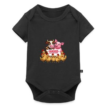 Not Food Animals Kein Fleisch - Baby Premium Kurzarmbody - Schwarz - Vorne