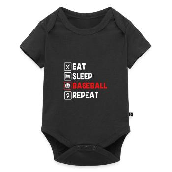 Baseball - Baby Premium short-sleeve bodysuit - black - Front