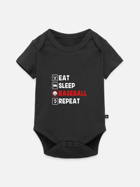 Baseball - Baby Premium Kurzarmbody - Schwarz