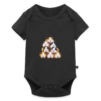 Triumphant Guinea Pig Tower with Carrot - Baby Premium Kurzarmbody - Schwarz - Vorne