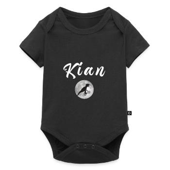 KIAN - Beau prénom de garçon avec dinosaure - Body à manches courtes Premium Bébé - noir - Devant