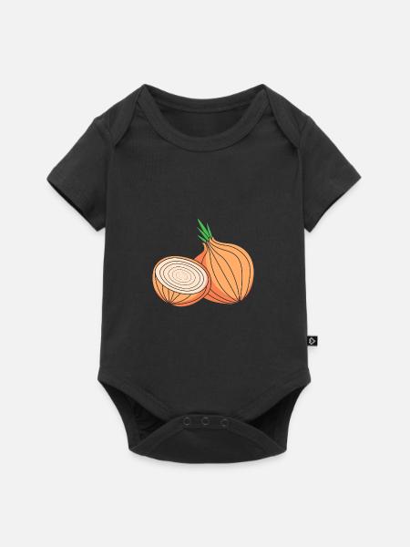 Zwiebel - Baby Premium Kurzarmbody - Schwarz