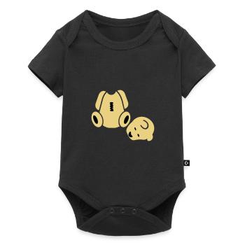 Geköpfter Teddnär / Headless Teddy Bear (2c) - Baby Premium Kurzarmbody - Schwarz - Vorne