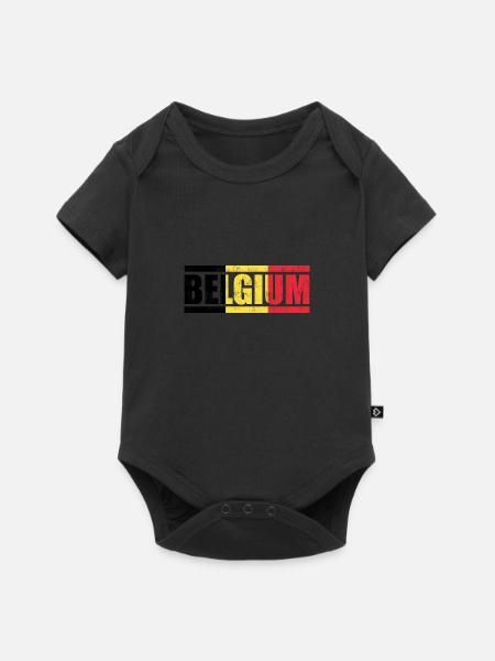Belgien - Baby Premium Kurzarmbody - Schwarz