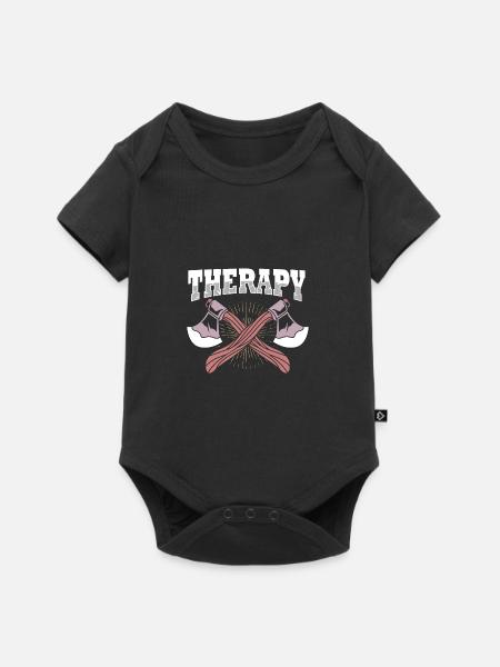 Axt - Baby Premium Kurzarmbody - Schwarz