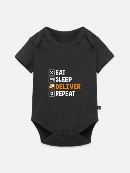 Postbote - Baby Premium Kurzarmbody - Schwarz